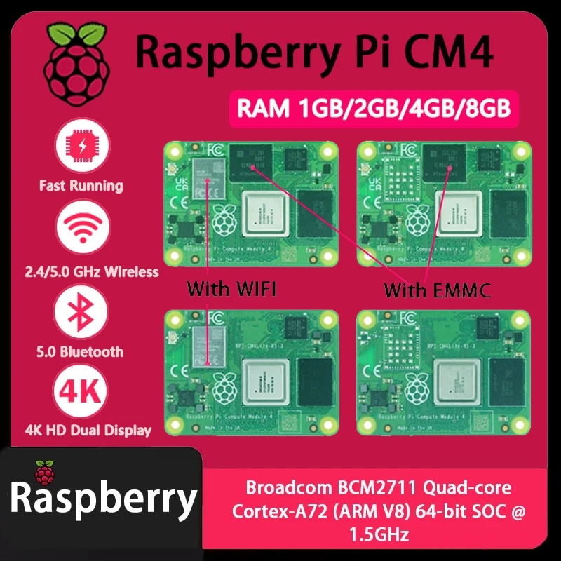 Raspberry Pi CM4 1GB/2GB/4GB/8 - Compute Module 4 32Gb Wifi recension och pris