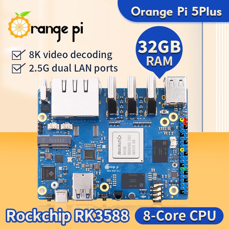 Orange Pi 5 Plus 4 8 16 32GB R - Orange Pi 5 Plus 32Gb recension och pris